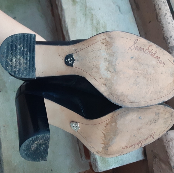 Sam Edelman heeled leather slide in booties - Picture 2 of 5